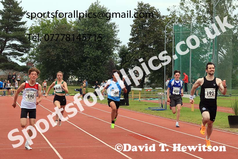 100 metres, 2025 NEGP No 5 Monkton, Wednesday, July 23rd. Photo: David T. Hewitson/Sports for All Pics
